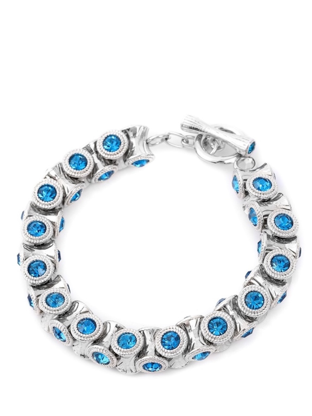 Blue Austrian Crystal Stretch Bracelet